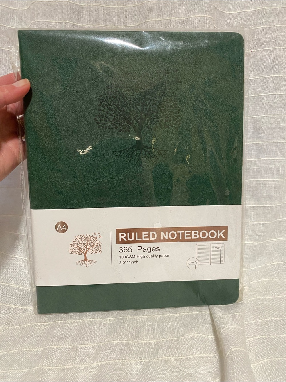 Green Embossed Tree Ruled Notebook - Picture 11 of 11